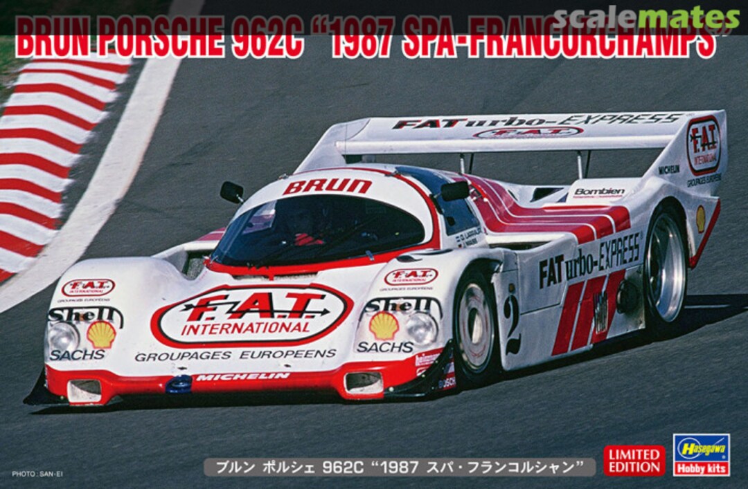 Boxart Brun Porsche 962C "1987 Spa-Francorchamps" 20503 Hasegawa