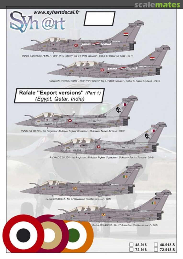 Boxart Dassault Rafale "Export versions" (part 1) 48-918 Syhart