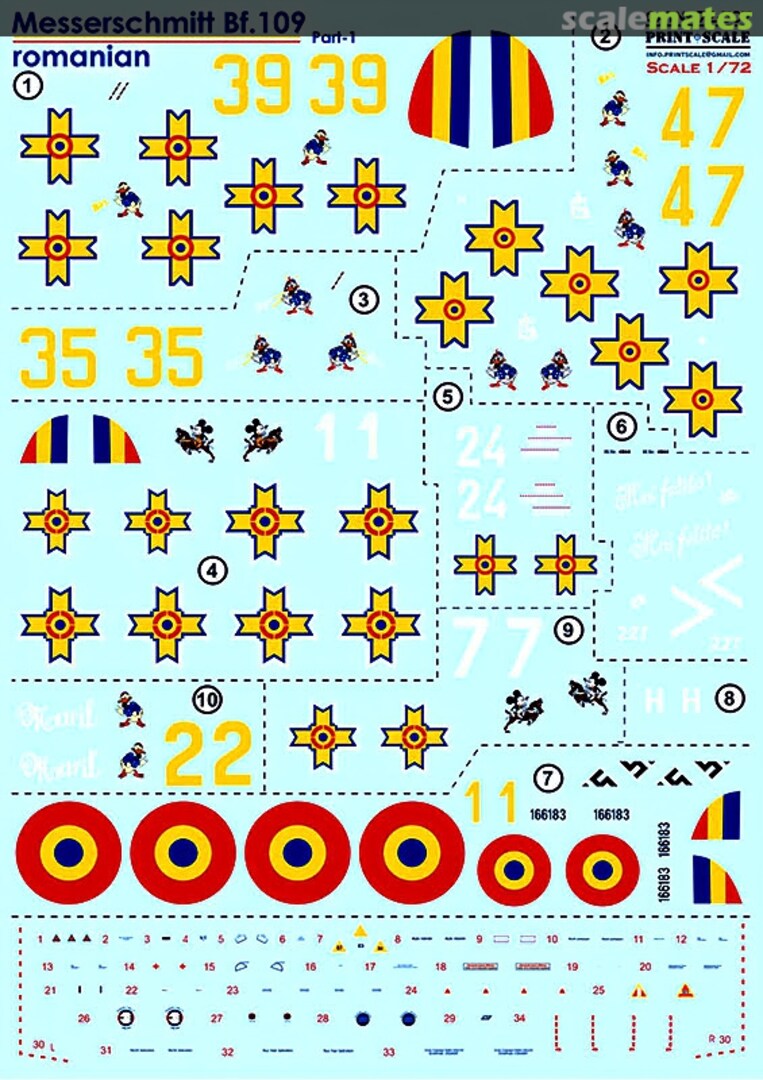 Boxart Messerschmitt Bf 109 Romanian 72-507 Print Scale