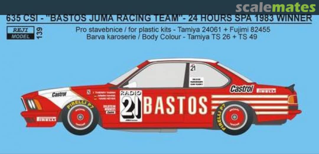 Boxart BMW 635 CSi - JUMA Team 139 REJI Model