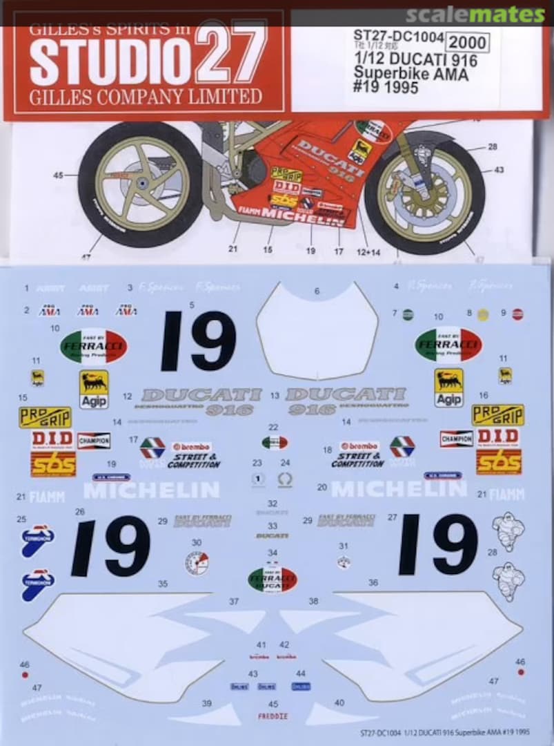 Contents Ducati 916 Superbike ST27-DC1004 Studio27