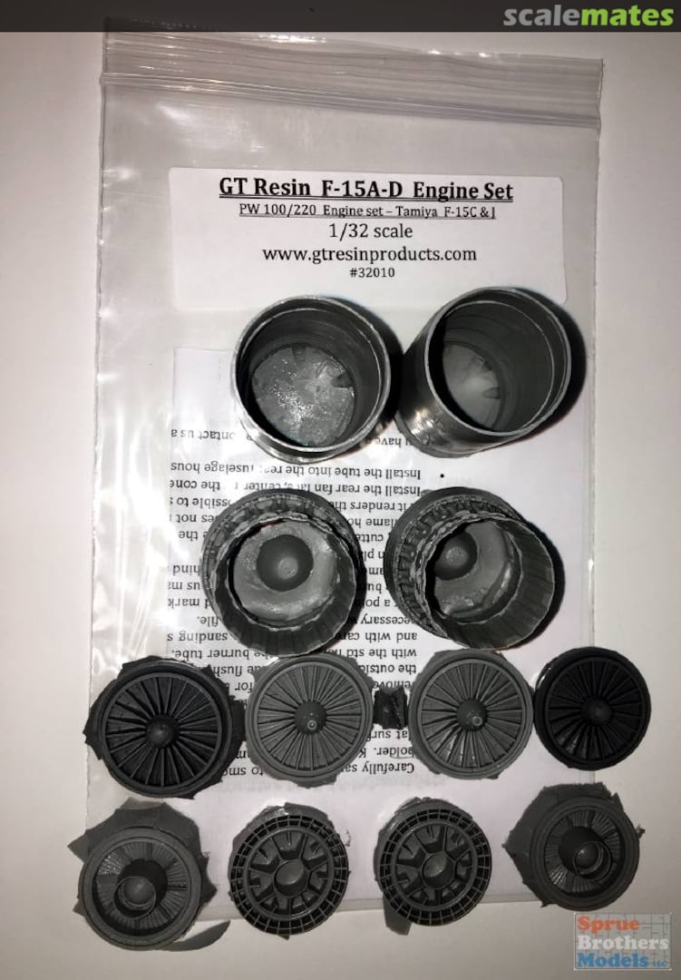 Boxart F-15A F-15B F-15C F-15D F-15J Eagle PW 100/200 Engine Set 32010 GT Resin