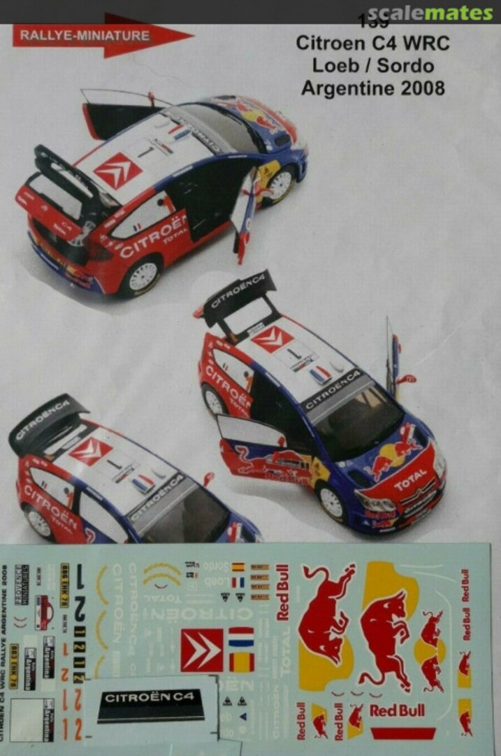 Boxart Citroën C4 WRC (883 EHK 78) "CITROËN" Rallye-Miniature 139 Provence Miniatures Automobiles