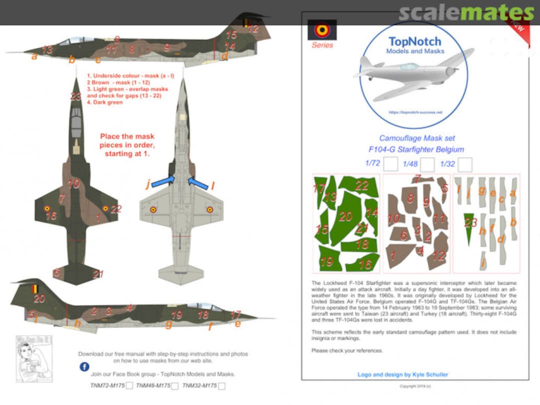 Boxart F-104 Starfighter Belgium TNM72-M175 TopNotch