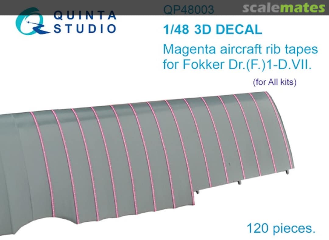 Boxart Magenta aircraft rip tapes for Fokker Dr.(F)I-D.VII QP48003 Quinta Studio