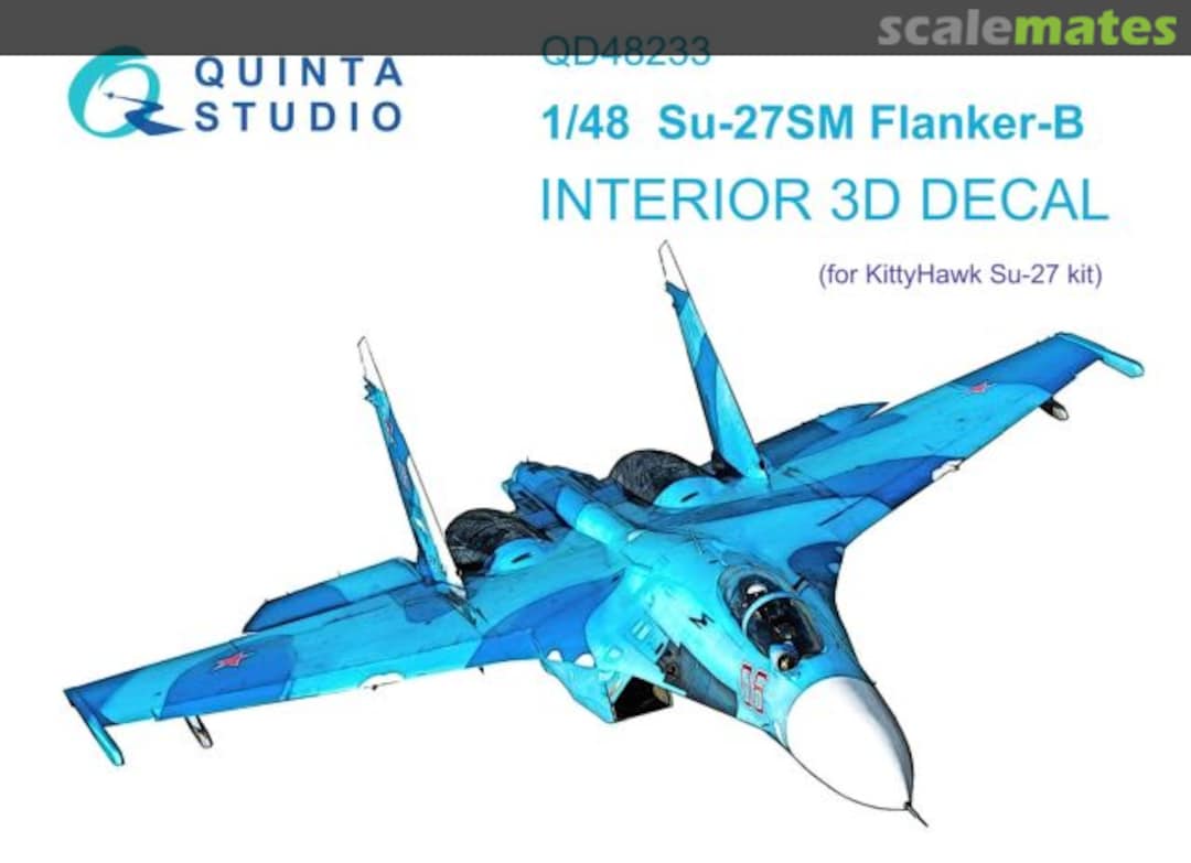 Boxart Su-27SM interior 3D decals QD48233 Quinta Studio