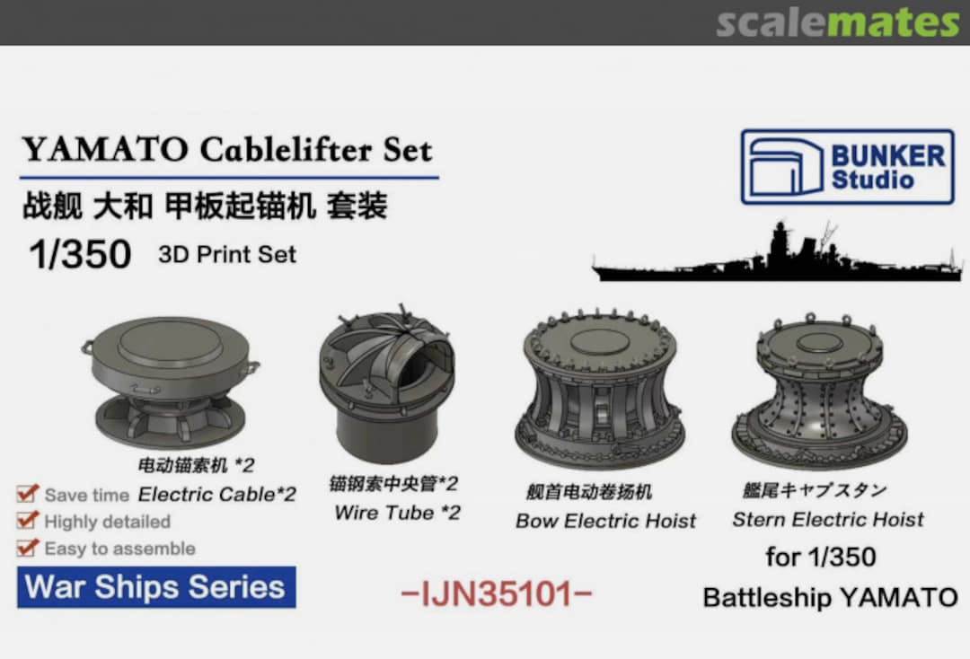 Boxart YAMATO Cablelifter Set IJN35101 Bunker Studio