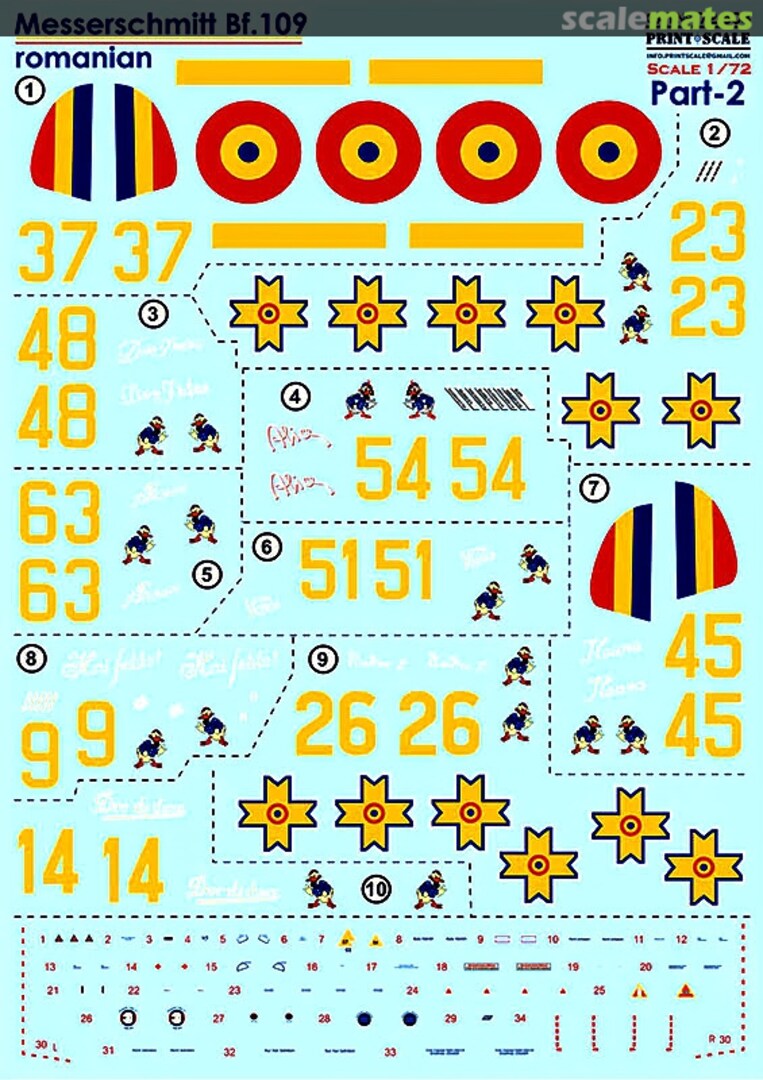 Boxart Messerschmitt Bf 109 Romanian 72-508 Print Scale