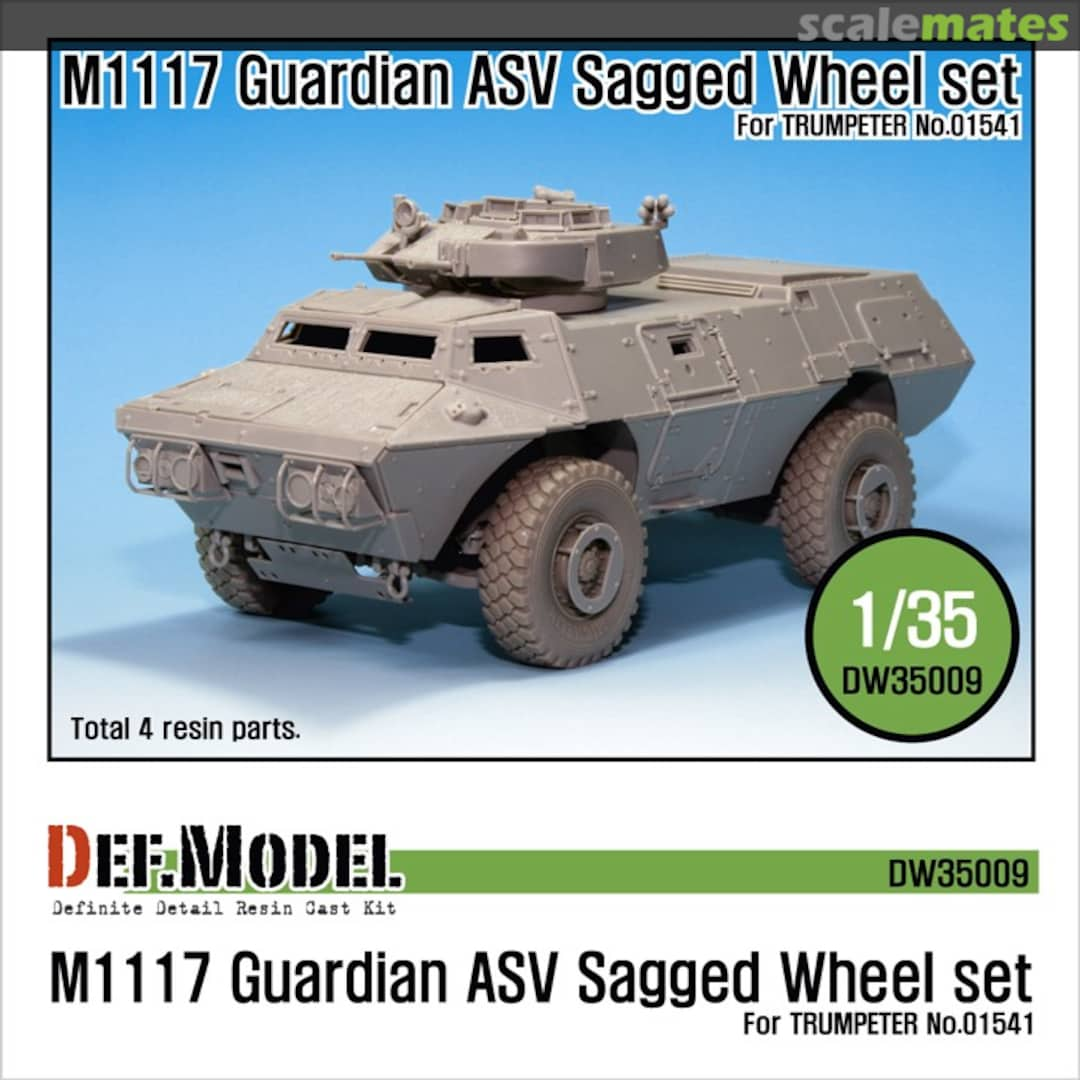 Boxart M1117 Guardian ASV Sagged Wheel set DW35009 Def.Model