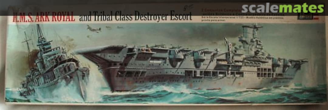 Boxart H.M.S. Ark Royal and Tribal Class Destroyer Escort H-483 Revell