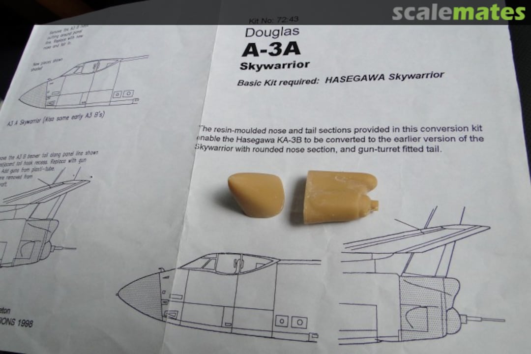 Boxart Douglas A-3A Skywarrior 72:43 Maintrack Models