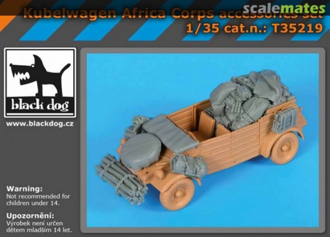 Boxart Kübelwagen Africa Corps accessories set - Tamiya - T35219 Black Dog