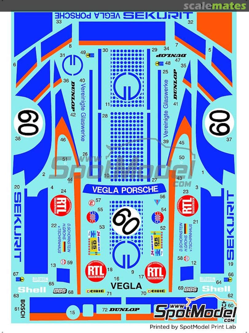 Boxart Porsche 935/77 Group 5 Vegla Racing Team PLB2-675438 Print Lab Decals