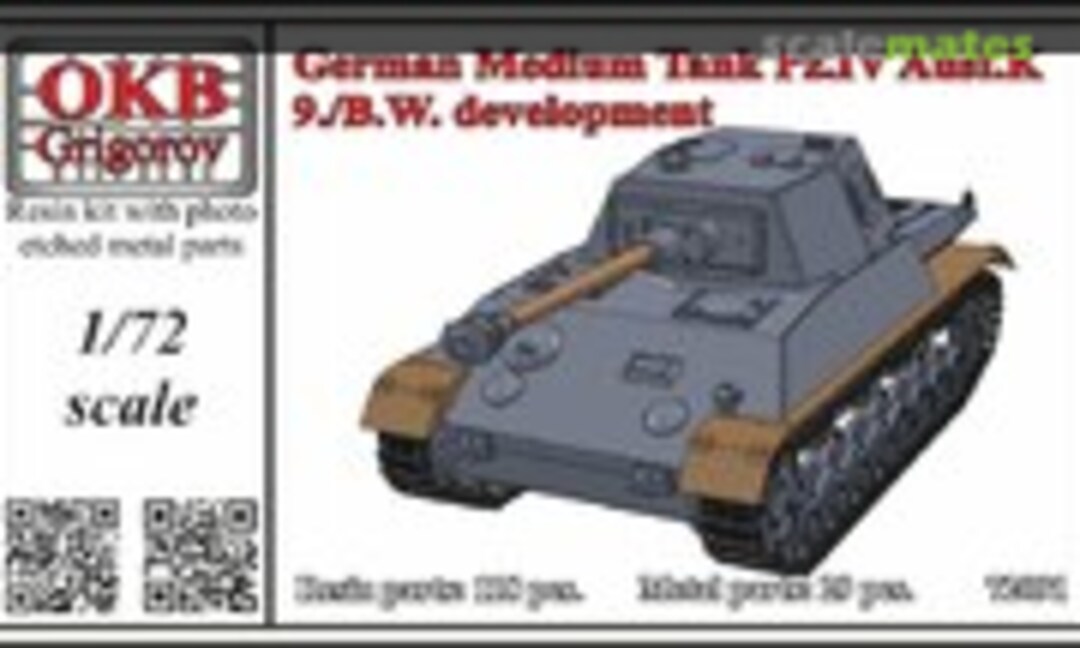 1:72 Panzer IV Ausf.K 9./B.W. Development (OKB Grigorov 72091)