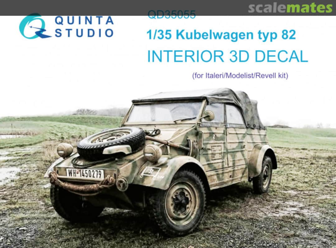 Boxart Kubelwagen typ 82 - interior 3D decal QD35055 Quinta Studio