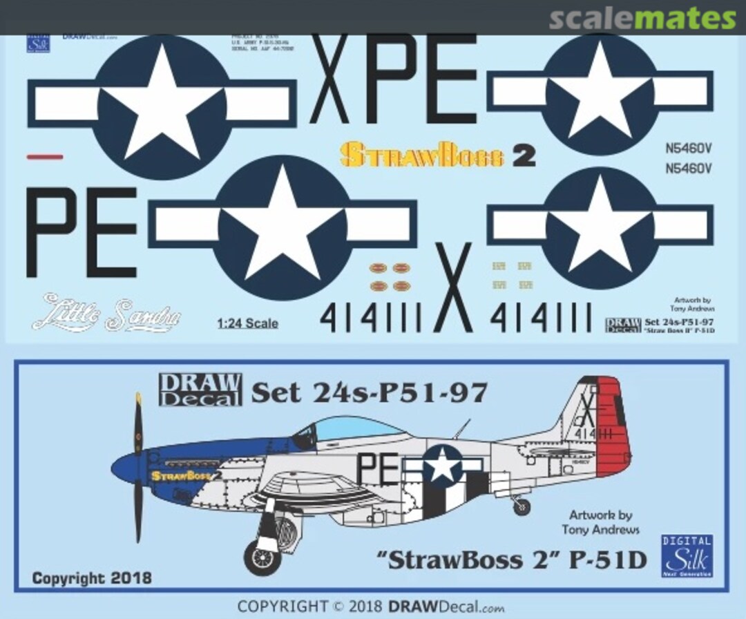 Boxart “StrawBoss 2” P-51D 24-P51-97 Draw Decal