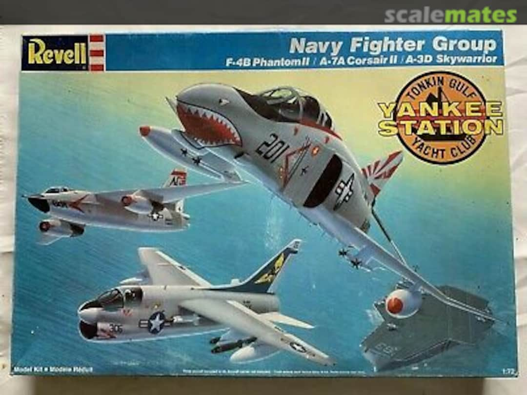 Boxart Navy Fighter Group F-4B Phantom II / A-7B Corsair II / A-3D Skywarrior 4783 Revell