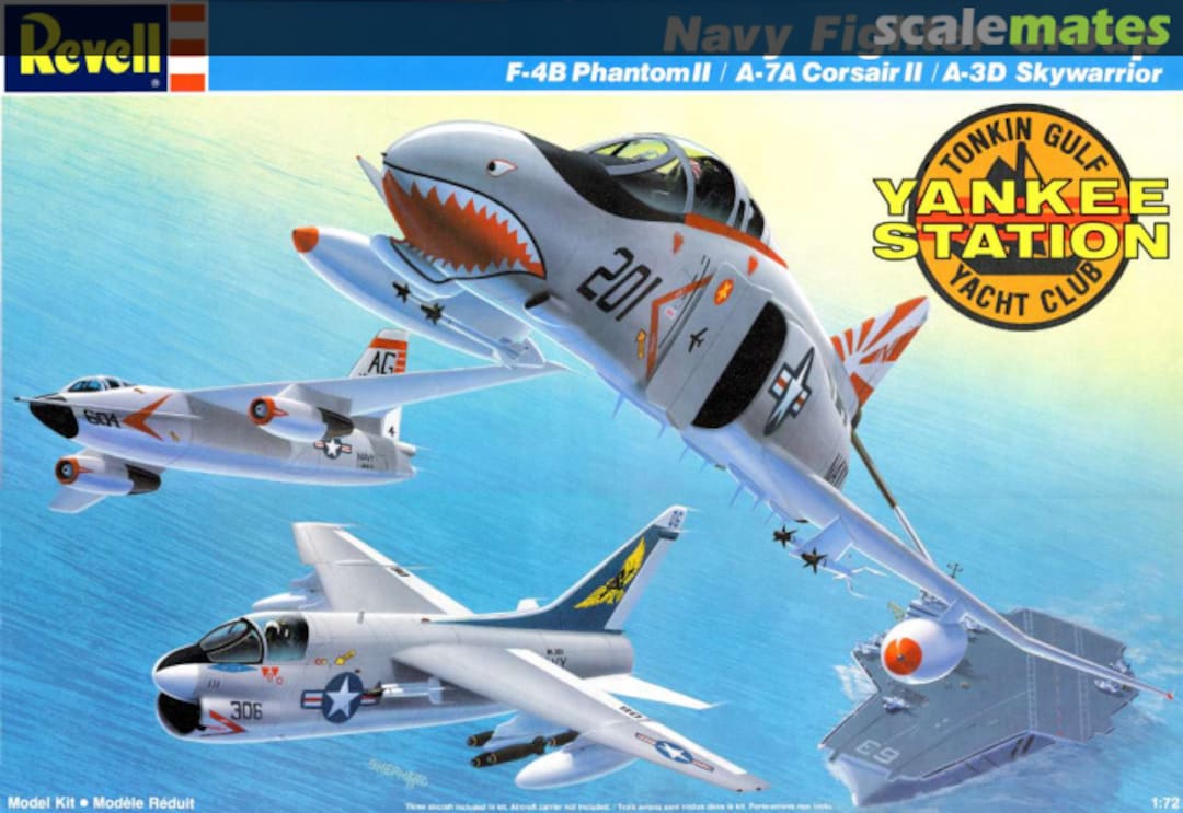 Boxart Navy Fighter Group F-4B Phantom II / A-7B Corsair II / A-3D Skywarrior 4783 Revell