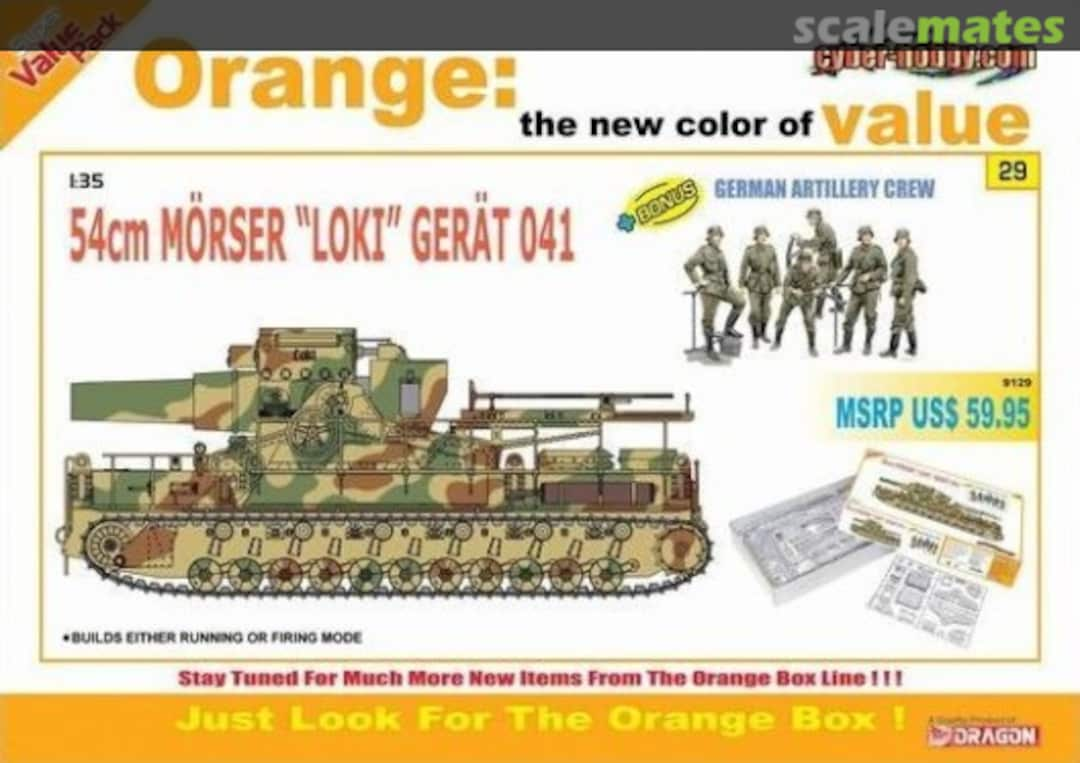 Boxart Mortar 54cm Mörser ~Loki~ Gerät 041 + Crew 9129 Cyber Hobby