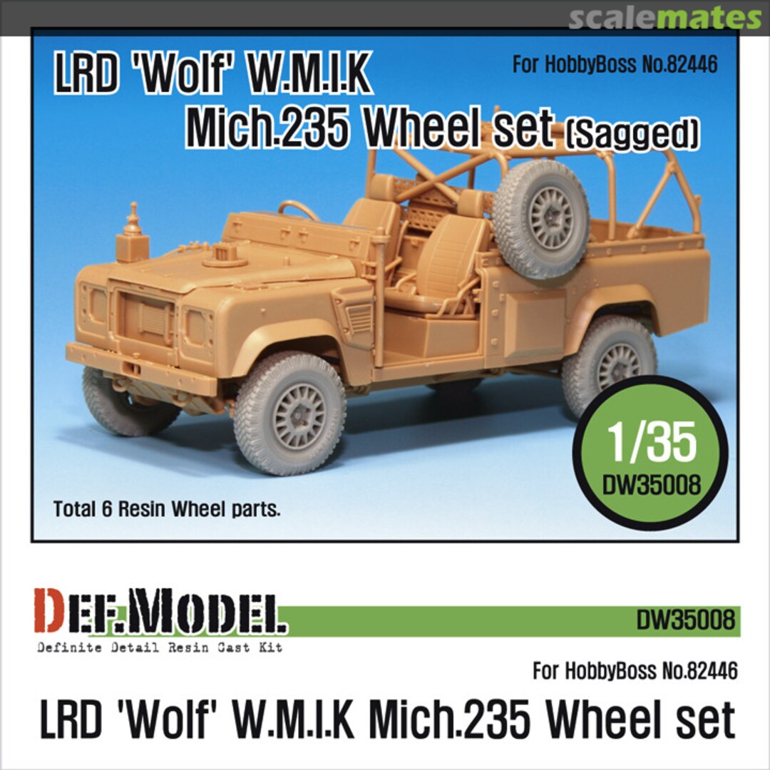 Boxart LRD XD Wolf 'W.M.I.K' Mich.235 Sagged Wheel set DW35008 Def.Model