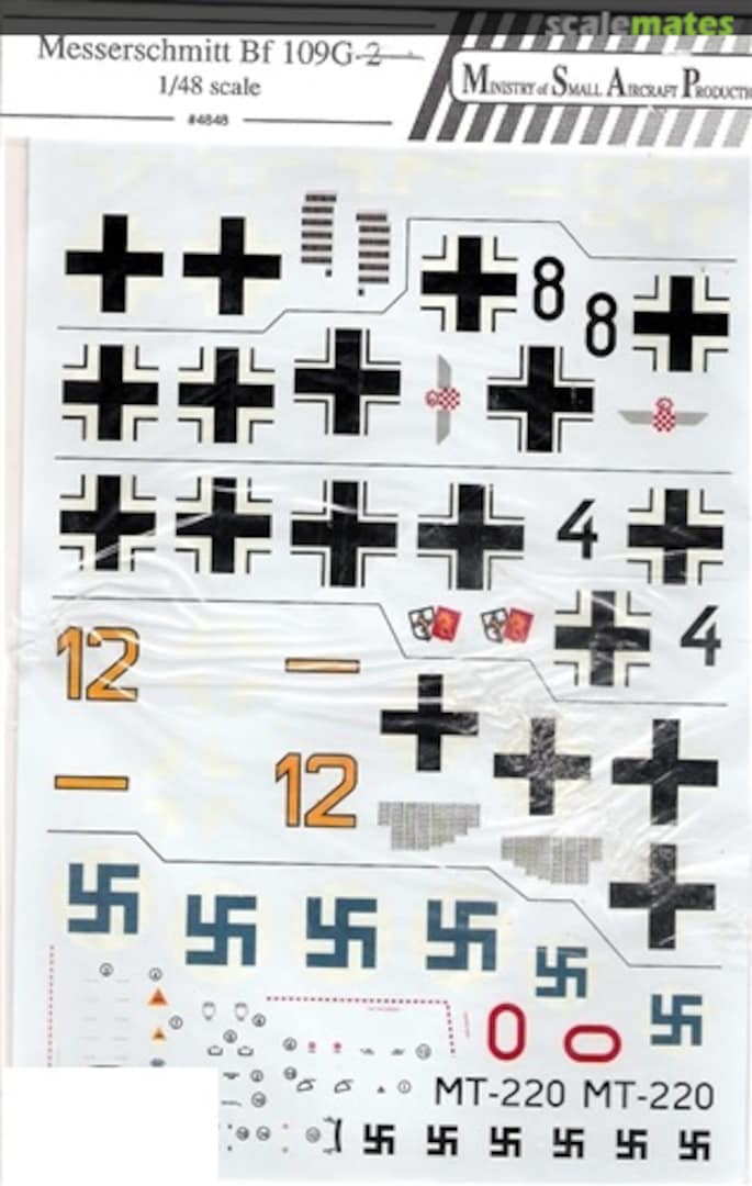 Boxart Messerschmitt Bf 109G-2 4848 Ministry of Small Aircraft Production