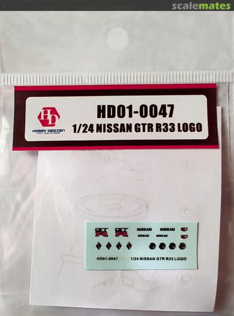 Boxart Nissan GTR R33 Metal Logo HD01-0047 Hobby Design