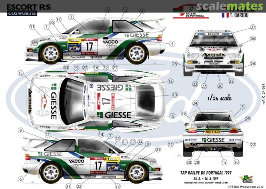 Boxart Ford Escort RS Cosworth (M511 WJN) "GIESSE" C 24-067 FFSMC Productions