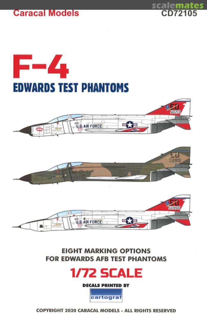 Boxart F-4 Edwards Test Phantoms CD72105 Caracal Models