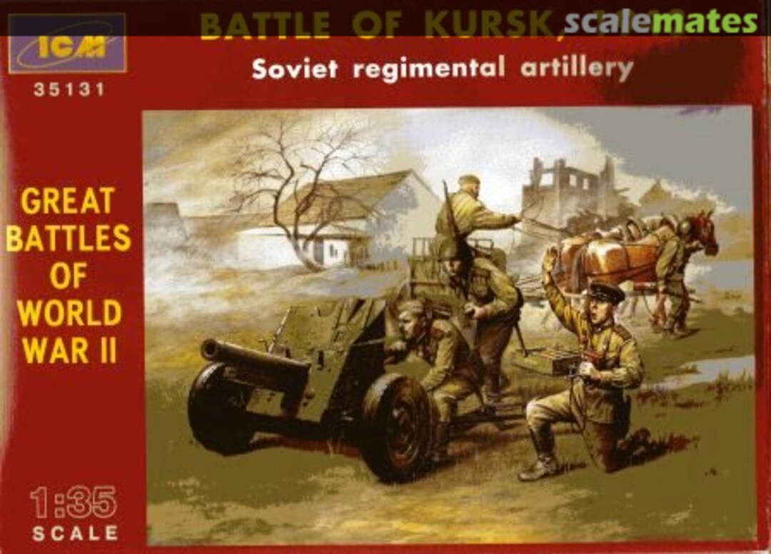 Boxart Soviet regimental artillery 35131 ICM