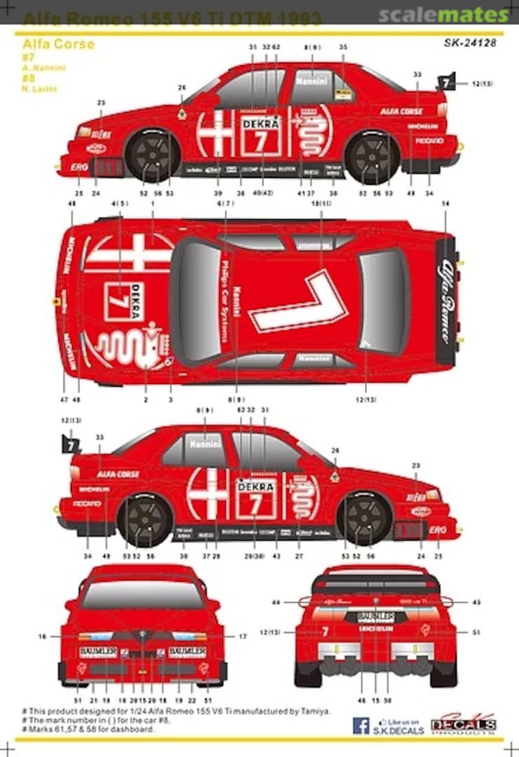 Boxart Alfa Romeo 155 V6 TI SK-24128 SK Decals