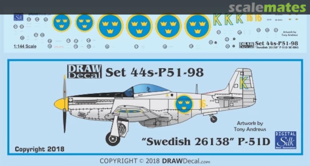 Boxart “Swedish 26158” SE-BKG P-51D 44-P51-98 Draw Decal