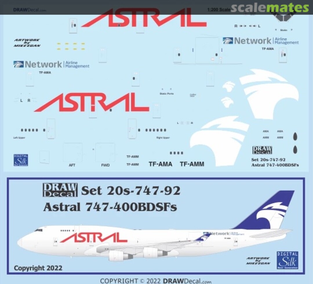 Boxart Astral Cargo 747-400BDSFs 20-747-92 Draw Decal