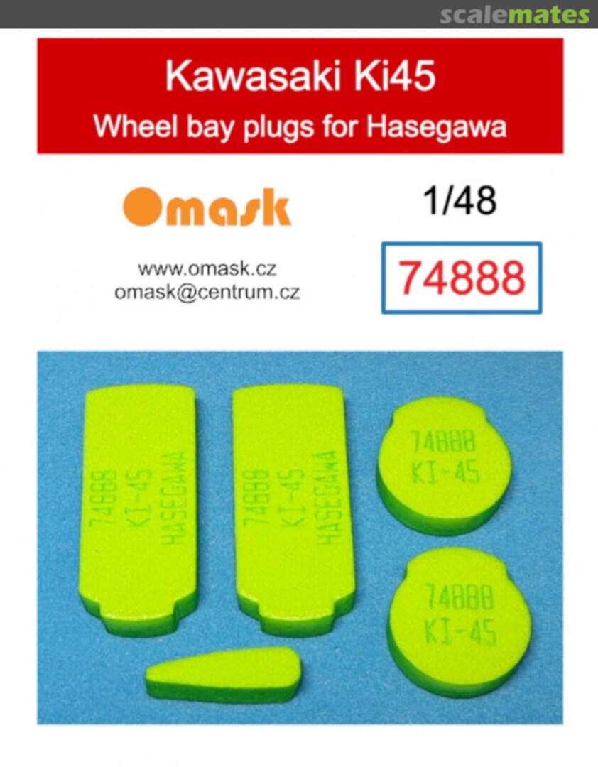 Boxart Kawasaki Ki 45 Wheel bay plugs 74888 Omask