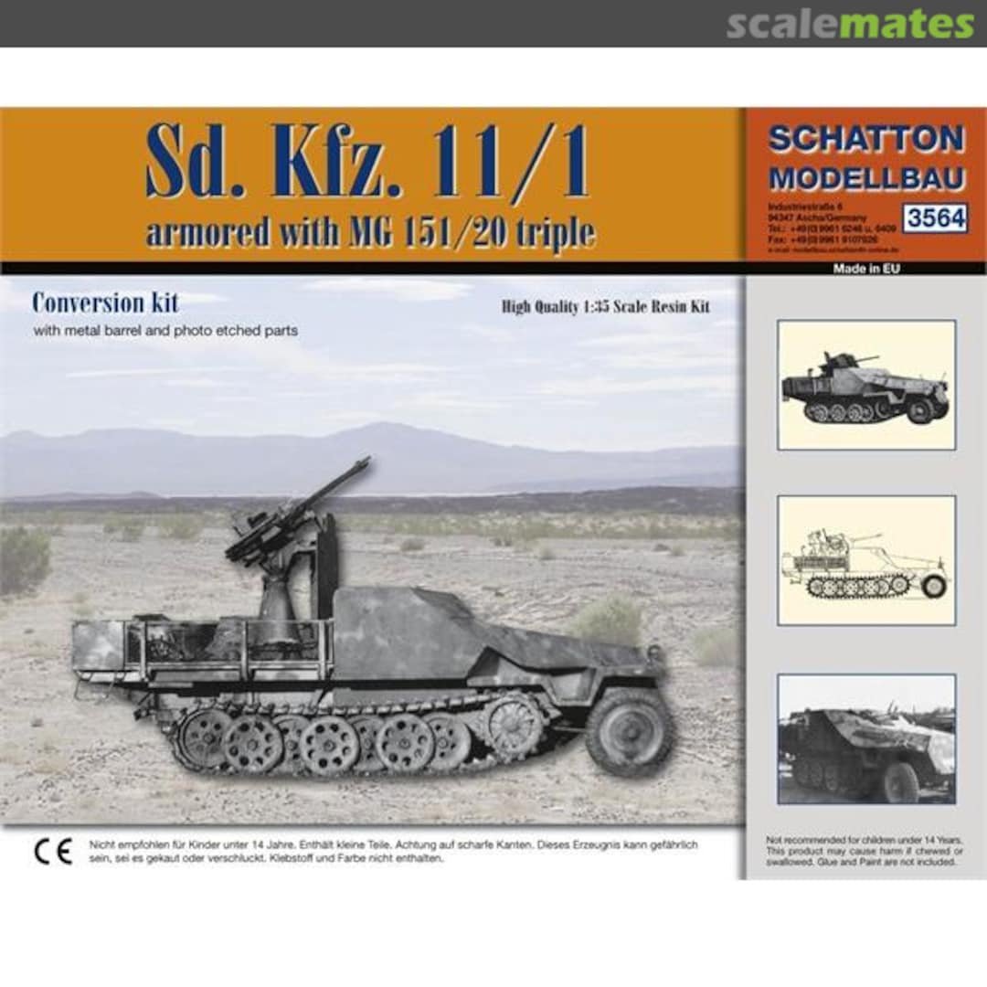 Boxart Sd.Kfz.11/1 mit MG151/20 Drilling 3564 Schatton Modellbau