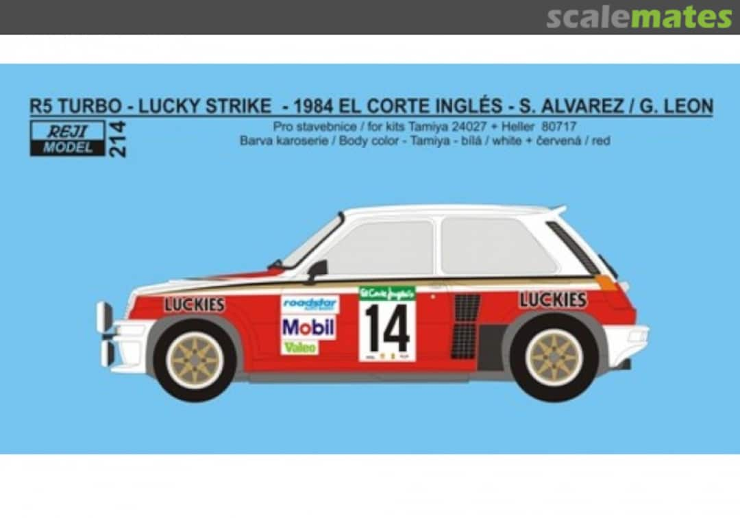 Boxart Renault R5 Turbo 214 REJI Model