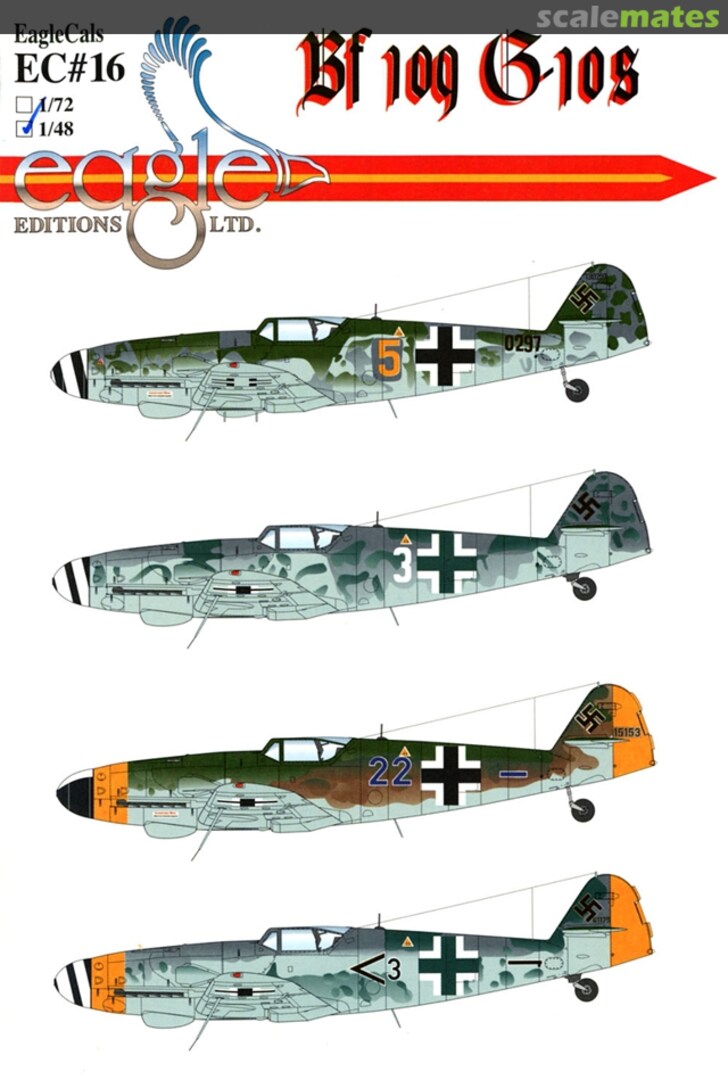 Boxart Bf 109G-10s EagleCals EC48-16 Eagle Editions