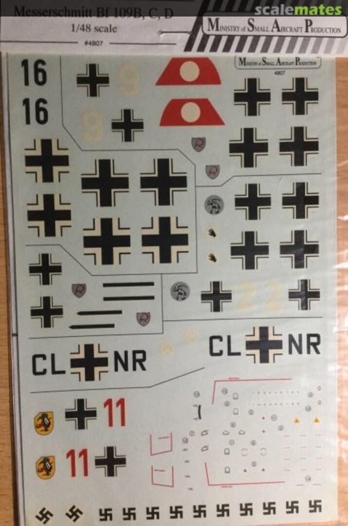 Boxart Messerschmitt Bf 109 B,C,D 4807 Ministry of Small Aircraft Production
