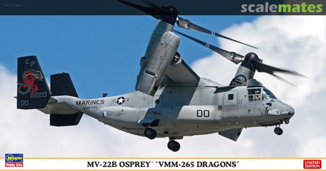 Boxart MV-22B Osprey `VMM-265 Dragons´ 02212 Hasegawa