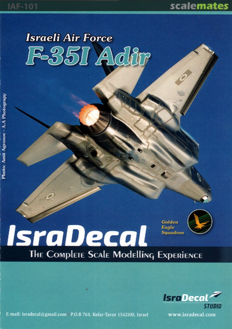 Boxart Israeli Air Force F-35I Adir IAF-101 IsraDecal Studio