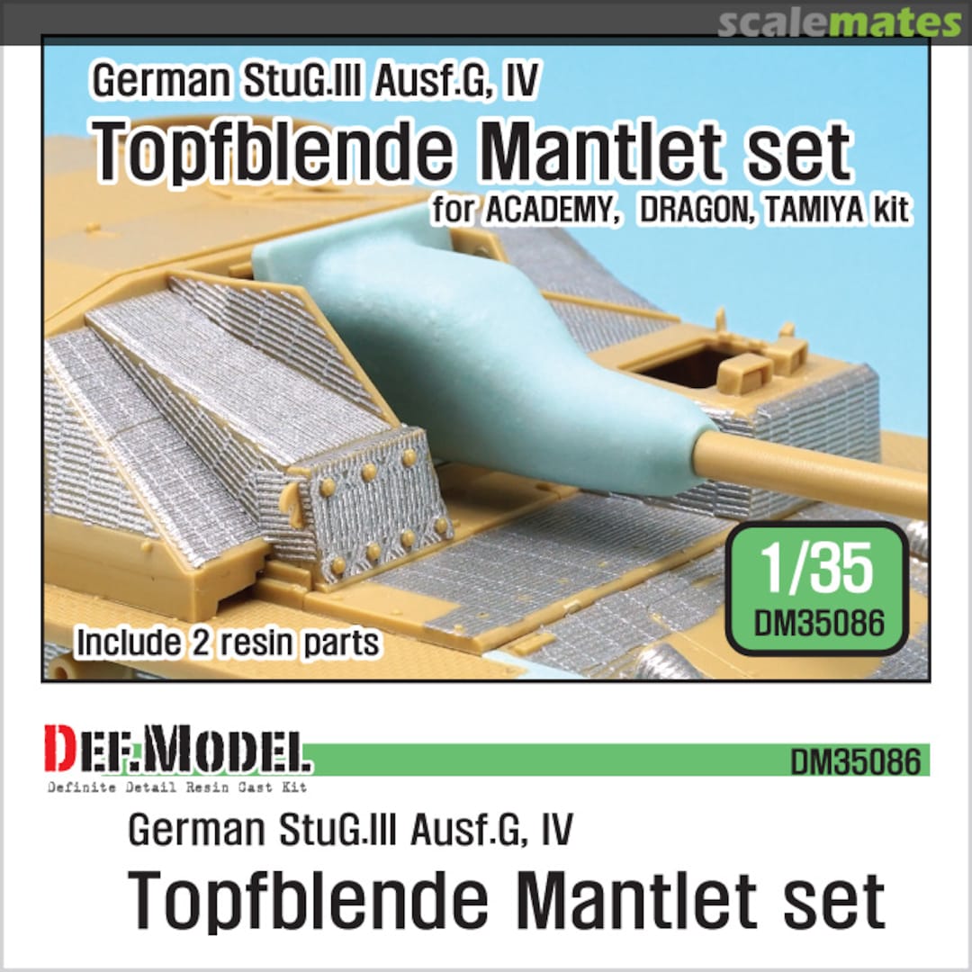 Boxart German StuG Topfblende Mantlet set DM35086 Def.Model