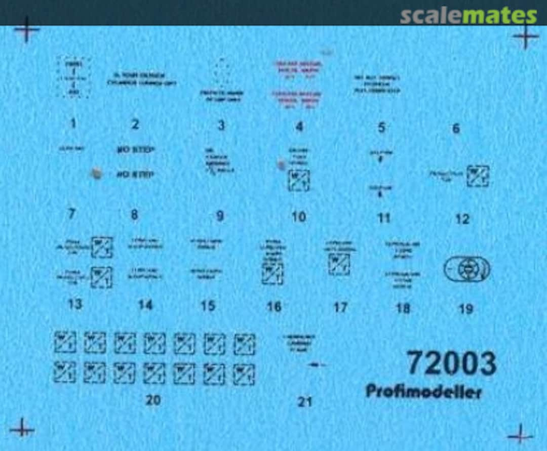 Boxart Hawker Hurricane Stencils 72003 Profimodeller