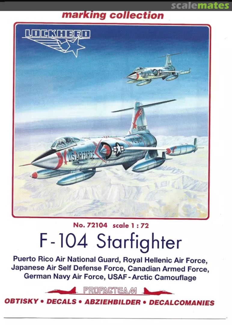 Contents F-104 Starfighter 72104 Propagteam