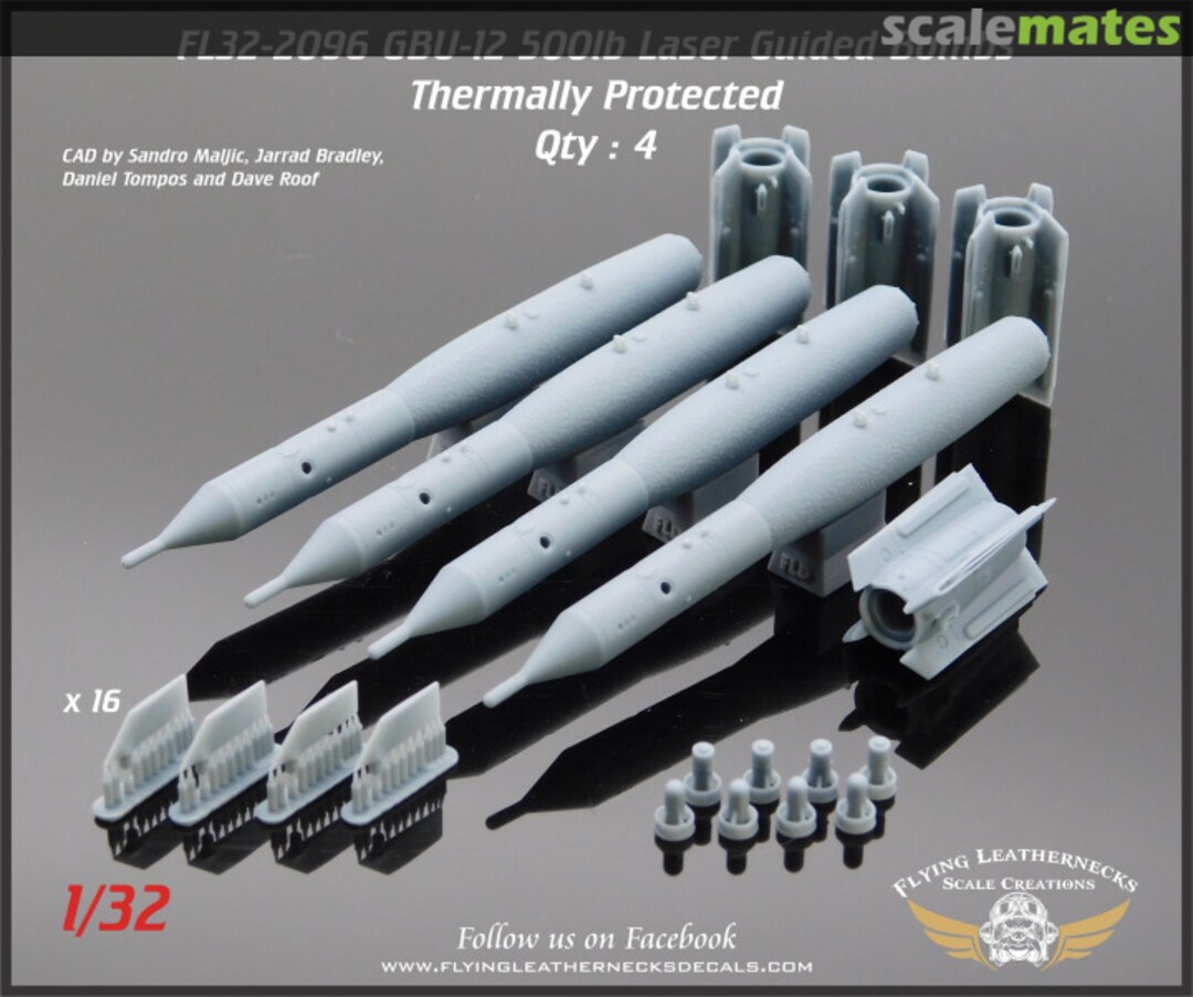 Boxart GBU-12 500lb Laser guided bombs. Thermally Protected FL32-2096 Flying Leathernecks