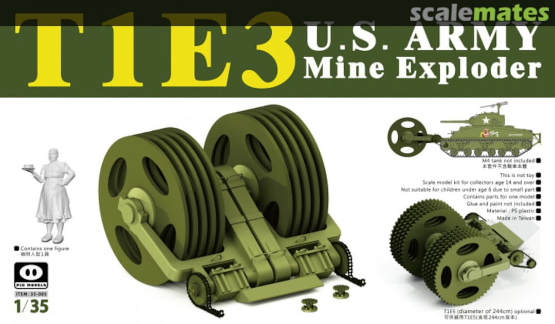 Boxart T1E3 U.S. Army Mine Exploder 35-005 Pig Models