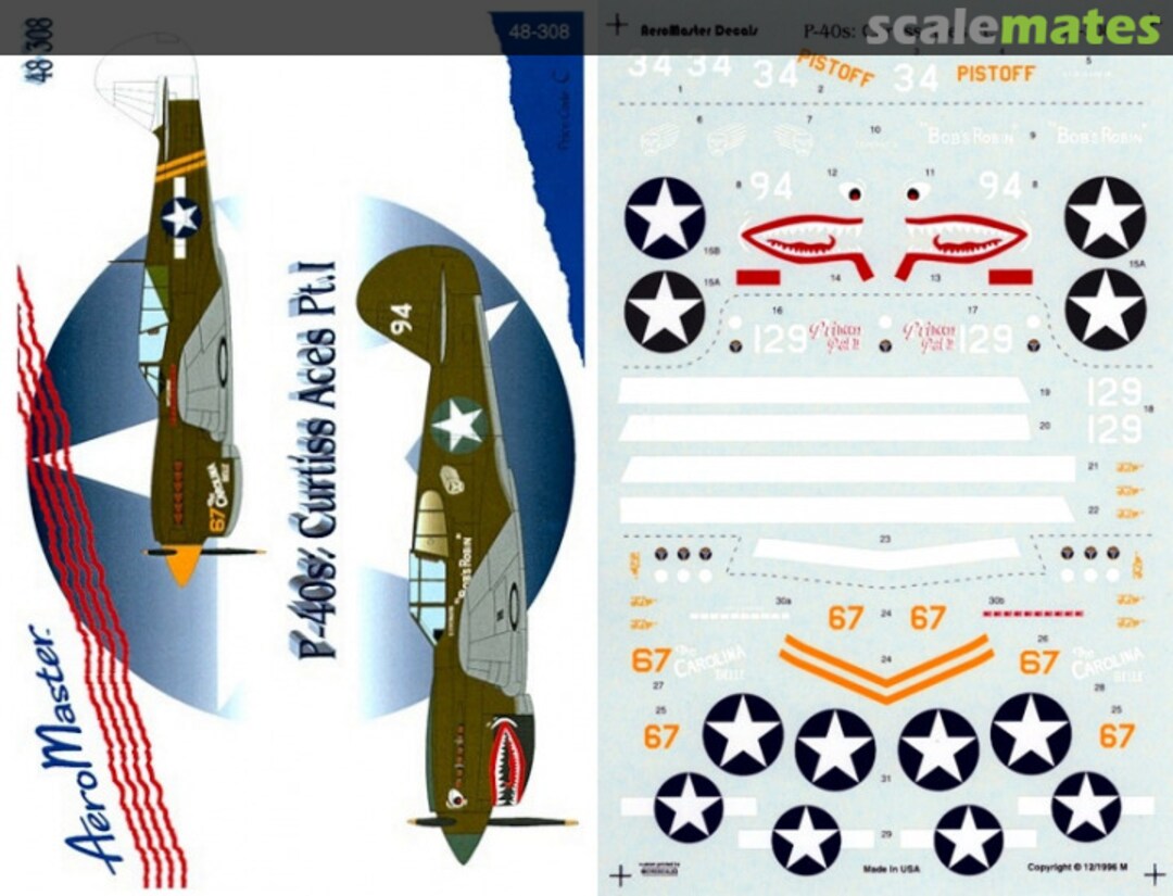 Boxart P-40s: Curtiss Aces 48-308 AeroMaster