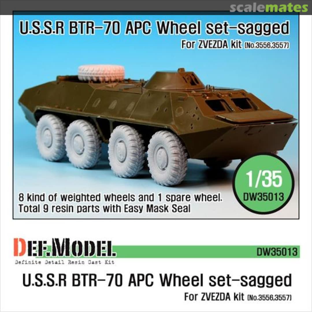 Boxart BTR-70 APC Sagged Wheel set DW35013 Def.Model