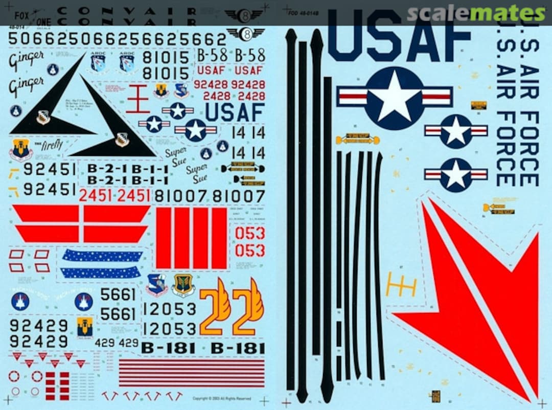 Boxart B-58 Hustlers 48-014 Fox One Decals Boxart B-58 Hustlers 48-014 Fox One Decals