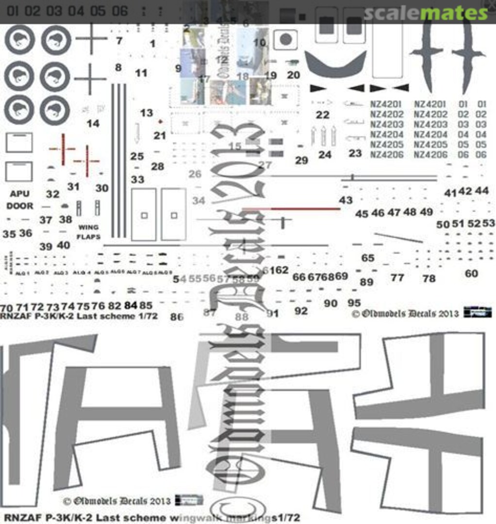 Boxart RNZAF Lockheed P-3K/K-2 orion Current c/s OMD 144 P-3K_K-2_Cur Oldmodels Decals