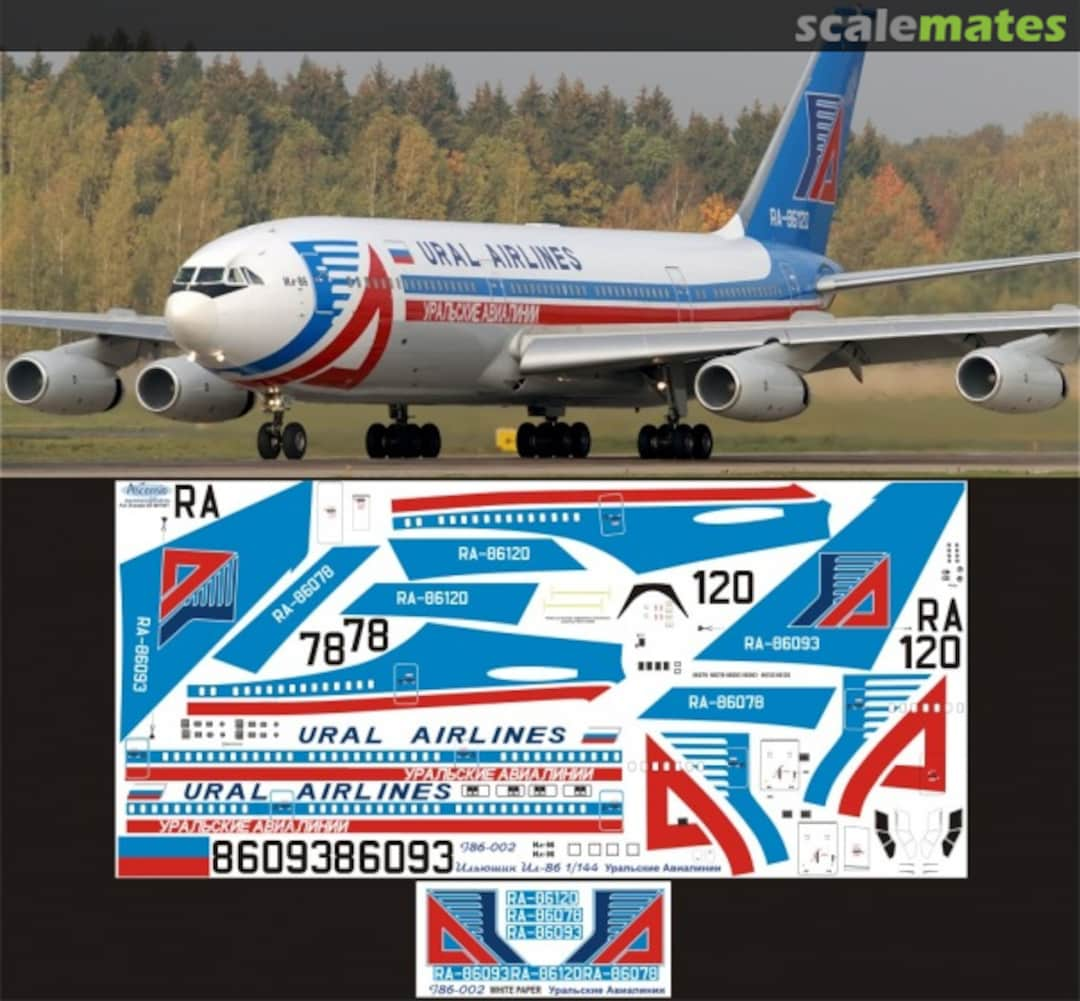 Boxart Ilyushin Il-86 Ural Airlines I86-002 Ascensio