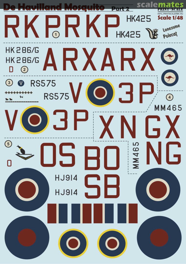 Boxart de Havilland Mosquito Part 2 48-086 Print Scale